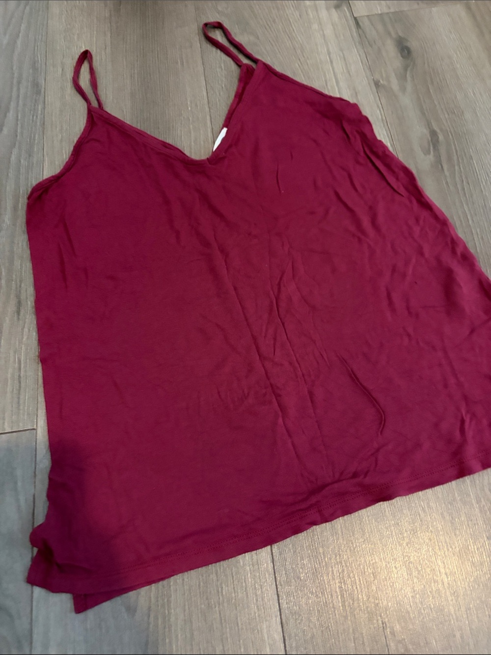Old Navy Burgundy V-Neck Spaghetti Strap Cami